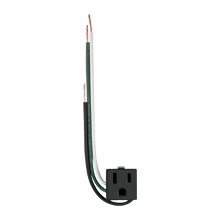 Eaton Wiring Devices 49-2W-BU - Recp SnapIn 15A125V2P3W WireLds Pclip WH - 1EA