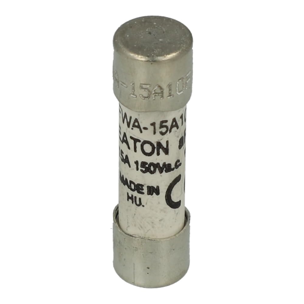 EDISON FUSE FWA-15A10F 15 AMP, Fuse SI, Fuse Size Code:5AG, Breaking Capacity:100KA150 Volt, Fuse Current:15 AMP, Voltage Rating VAC:150 Volt, 150 Volt, Ferrule, Voltage Rating VDC:150 Volt, Fuse