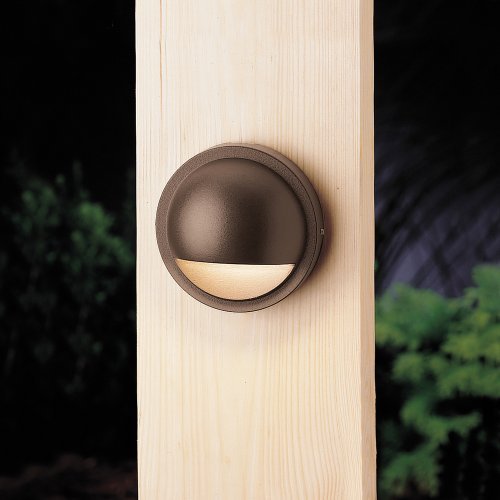 Kichler 15064AZT Six Groove Deck Landscape 12V Half Moon Lt, Textured Architectural Bronze, 2x2x4.00