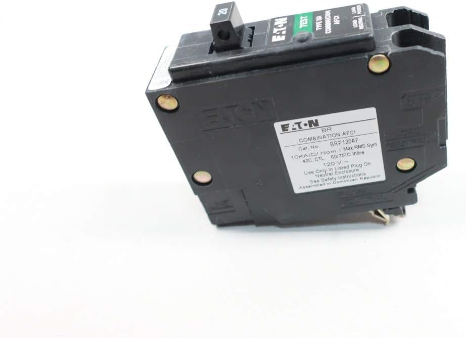 Eaton BRP120AF 20 amps Combination AFCI Single Pole Circuit Breaker, Black