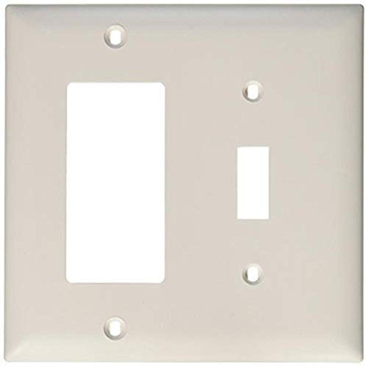 PASS & SEYMOUR TP126WCC12 2 Gang 1 Decorator Opening Nylon Wall Plate, White