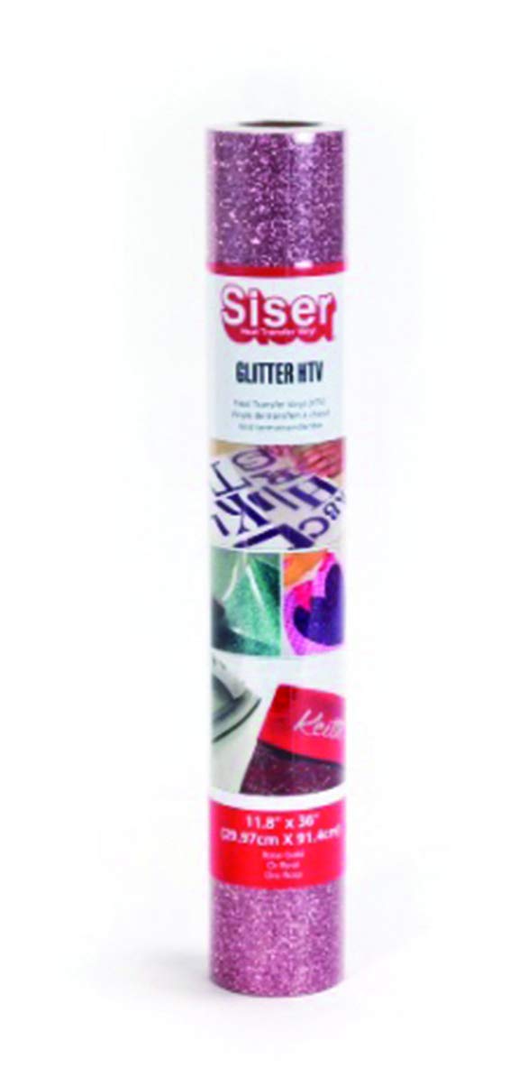 Siser Glitter Heat Transfer Vinyl, Rose Gold