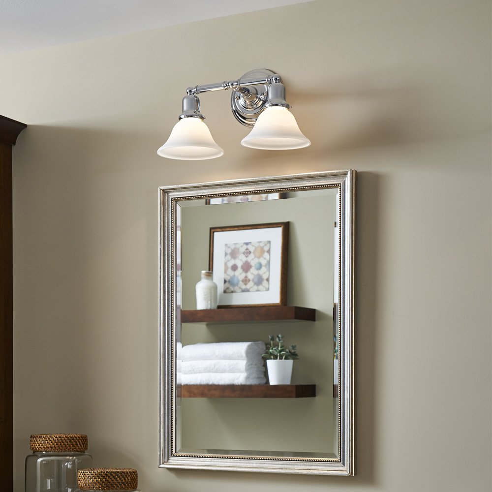 Sea Gull Lighting 44061-05 Sussex Wall/Bath Vanity Style Fixture, Two - Light, Chrome