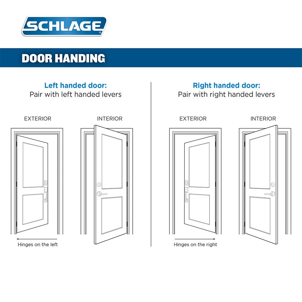 SCHLAGE Accent Lever with Addison Trim Non-Turning Lock in Aged Bronze - Left Handed - F170 ACC 716 ADD LH