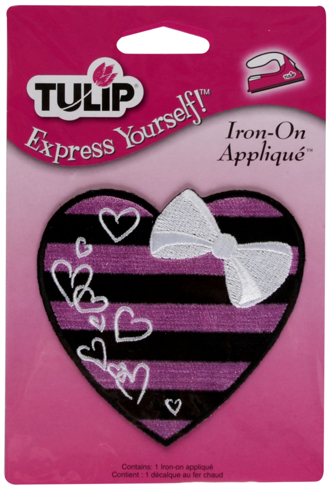 Tulip Express Yourself Iron-On Appliques-Bow Heart