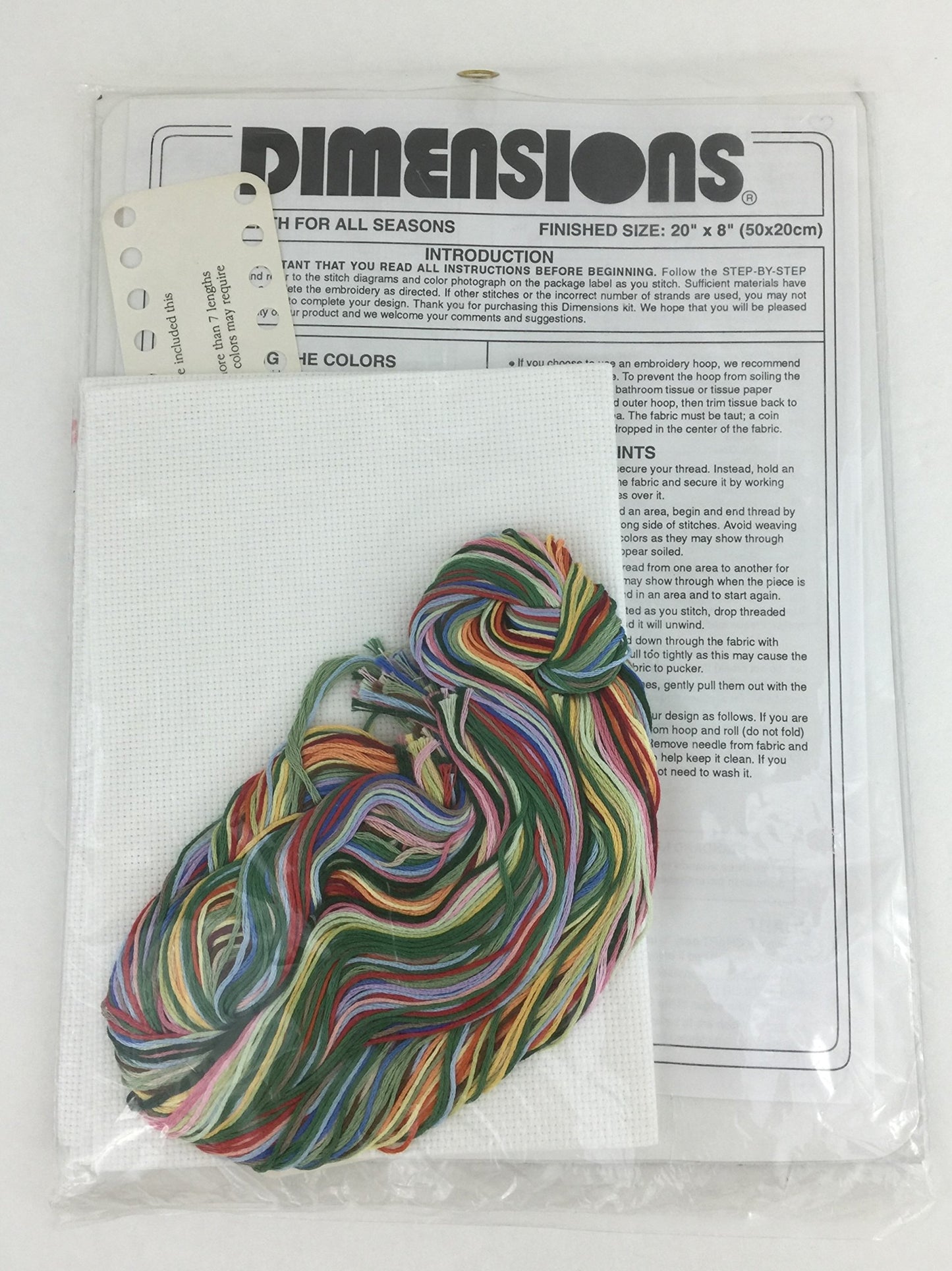 Dimensions A Wreath For All Seasons 3709 Counted Cross Stitch Kit 14 count 20 x 8
