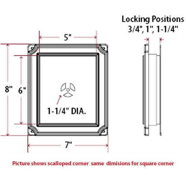 Mid America Vinyl Mount Master Mounting Block Original Scalloped 19 Beige