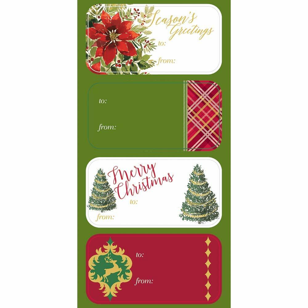 The Gift Wrap Company Pack of 12 Gift Labels, 4" x 6", Hanukkah Greenery