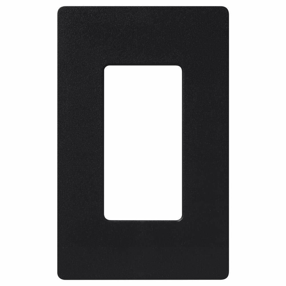 Lutron Claro 1 Gang Decorator/Rocker Wallplate, Gloss, Black (1-Pack) | CW-1-BL