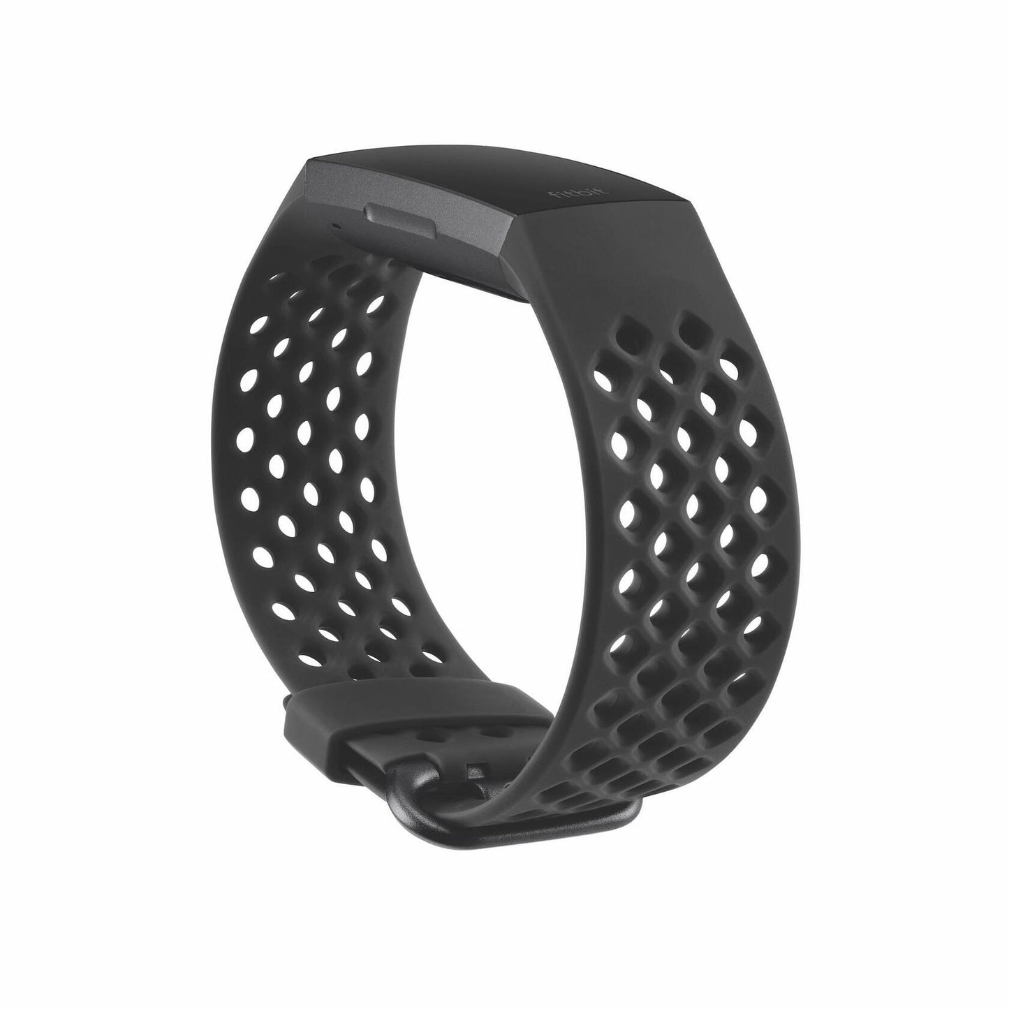 Fitbit Charge 3 Accessory Band, Official Fitbit Product, Sport, Black, Small