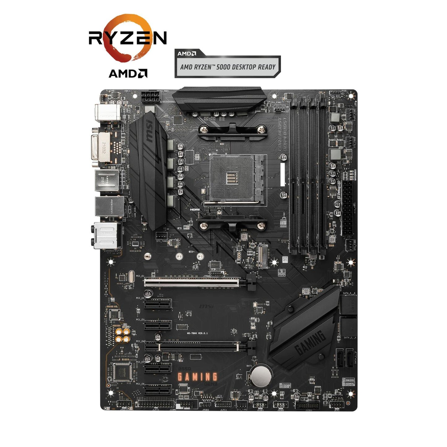 MSI B550 Gaming GEN3 AM4 ATX MB 4xDDR4 6xPCIE 1xM.1 HDMI 1 DVI RAID LAN 6xSATAIII 2xUSB3.2 2xUSB2.0