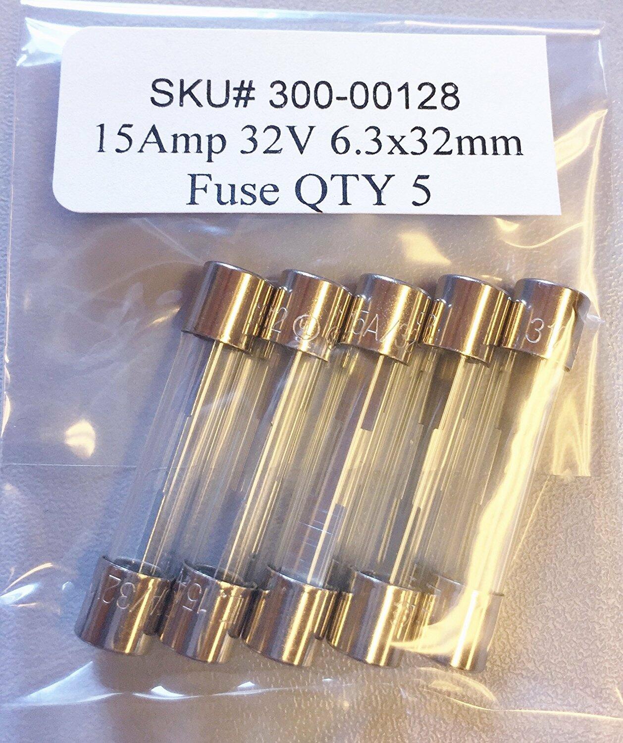 Bussmann Fuse / 15 amp 32V / 6.3x32mm / Fast Acting/Lot of 5