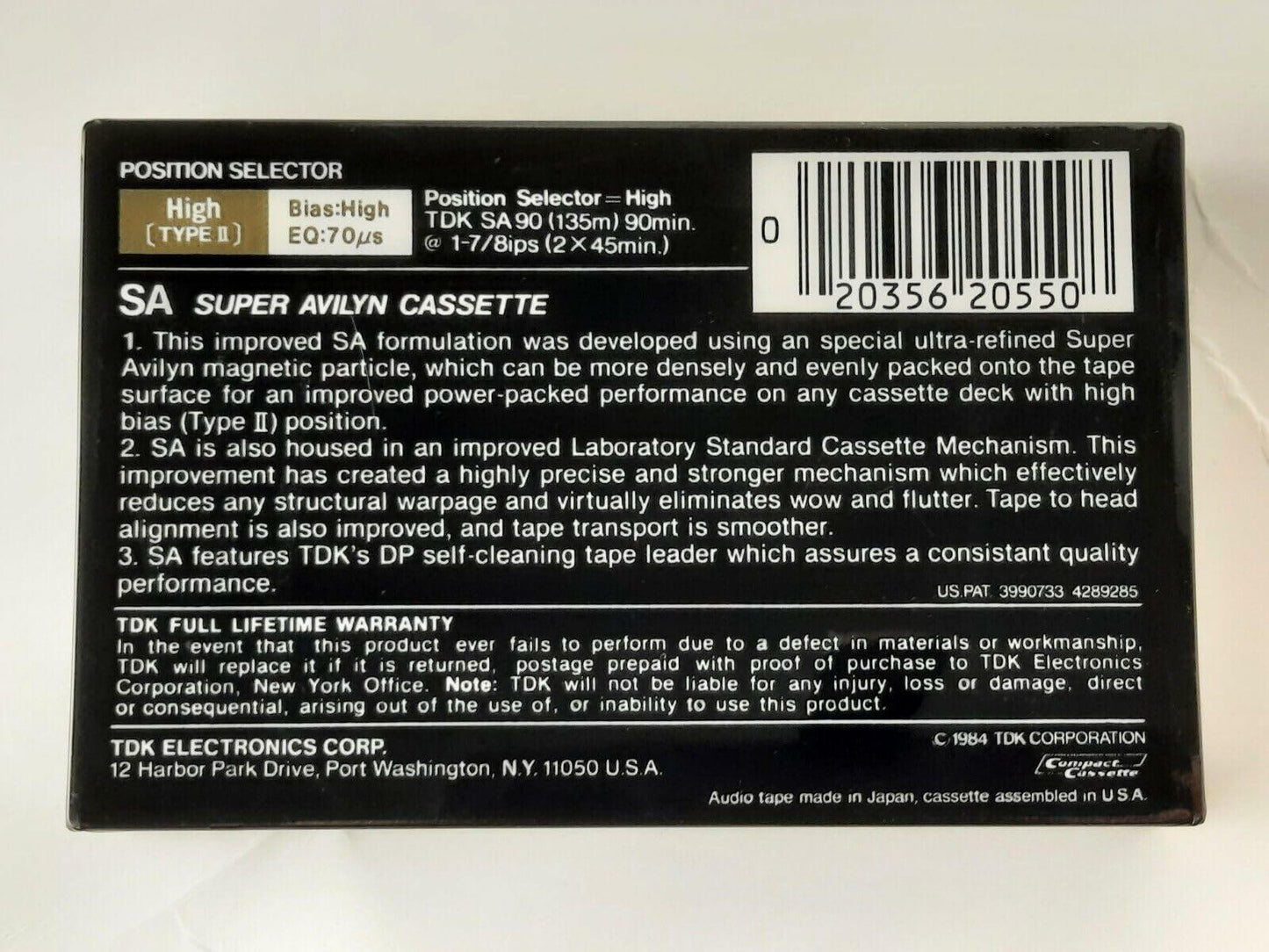 TDK SA 90 minute Super High Resolution Type II Audio Cassette Tape
