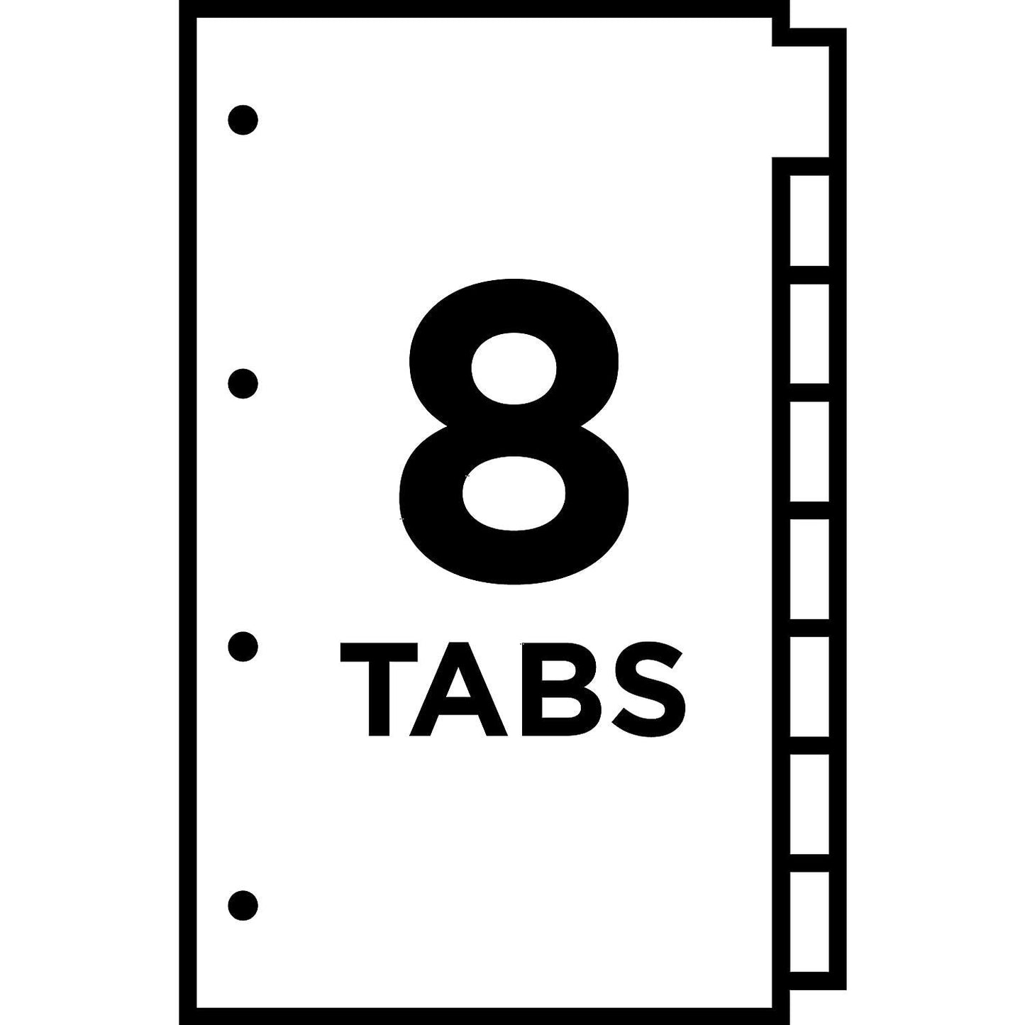 Avery 11116 Insertable Standard Tab Dividers, 8-Tab, Legal,Buff