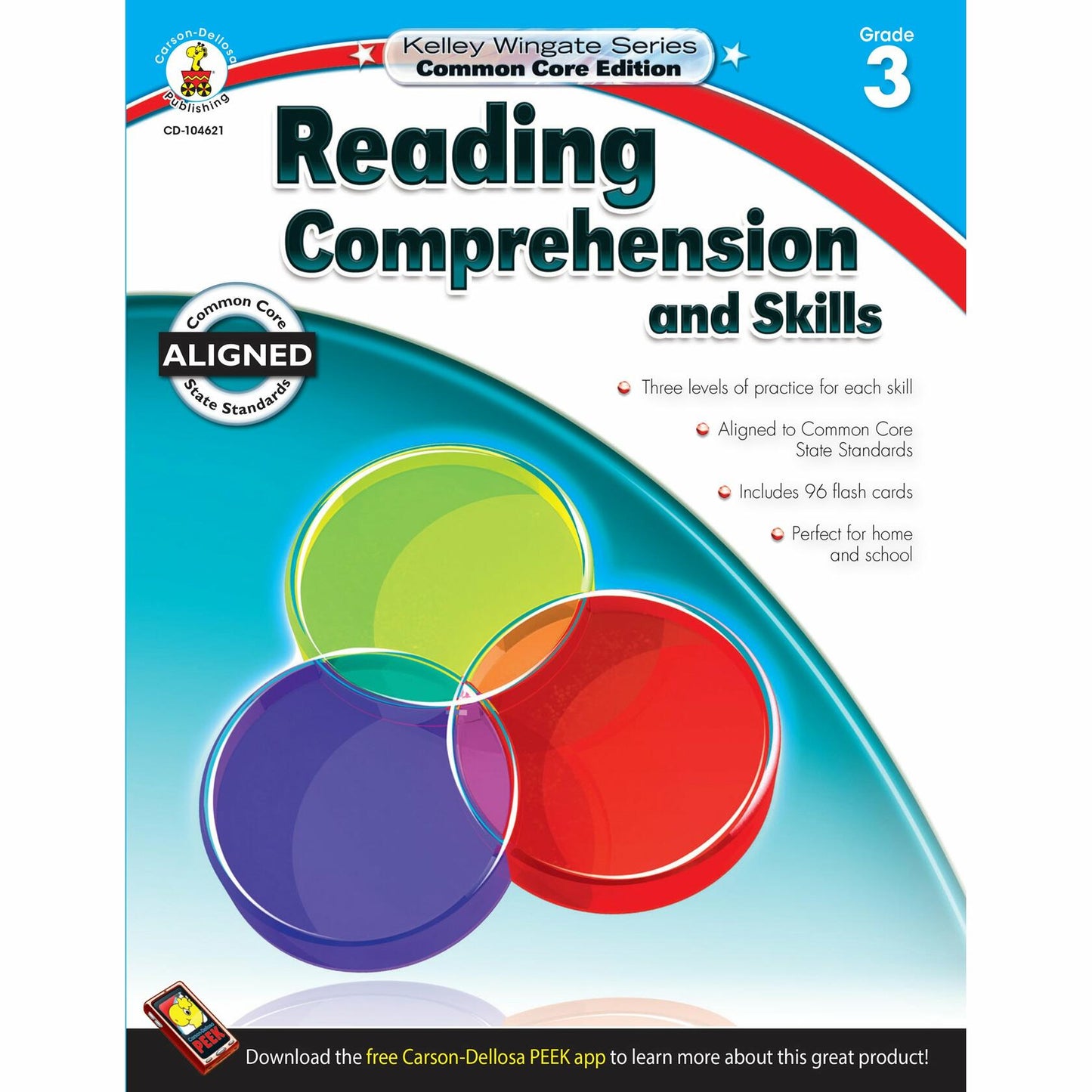 Carson-Dellosa Kelley Wingate Series Reading Comprehension and Skills Book - Common Core Edition, Grade 3, Ages 8 - 9 Carson-Dellosa Publishing