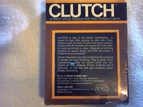 1974 Reiss Games, Inc. Reiss Games Clutch Puzzle Game a Racy Little Puzzle for You to Rally with a Subsidiary of National Paragon Corporation...the Creative Recreation Company (Factory Sealed Version From 1974)