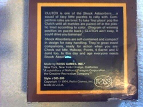 1974 Reiss Games, Inc. Reiss Games Clutch Puzzle Game a Racy Little Puzzle for You to Rally with a Subsidiary of National Paragon Corporation...the Creative Recreation Company (Factory Sealed Version From 1974)