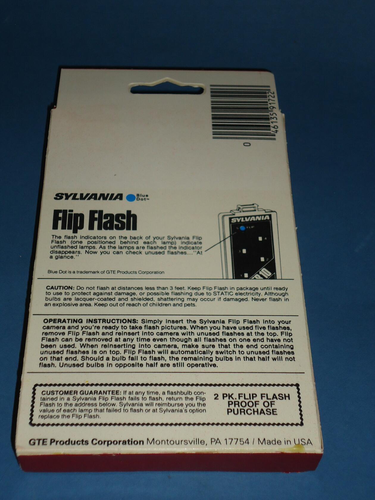 GTE Sylvania Flip Flash Flashes for all Flipflash Cameras (10 Flashes)
