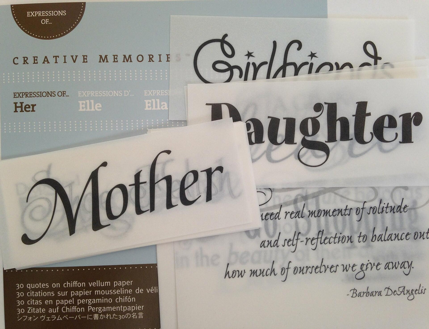 Creative Memories Vellum Quotes (Expressions of Holidays)