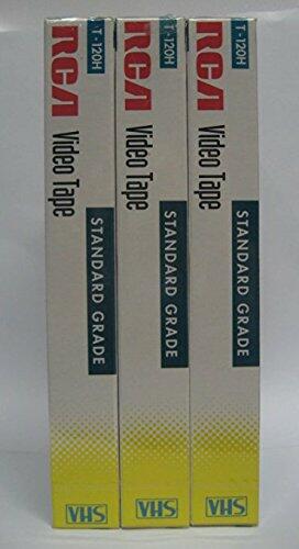 RCA T-120H VHS Video Cassette 120-Minutes (3-Pack) Blank Tapes Standard Grade by RCA