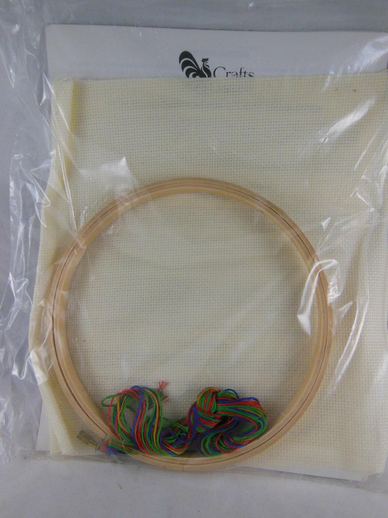 Vintage Current 7086-2 Counted Cross Stitch Hoop Kit Love Is Homegrown 7" Diameter