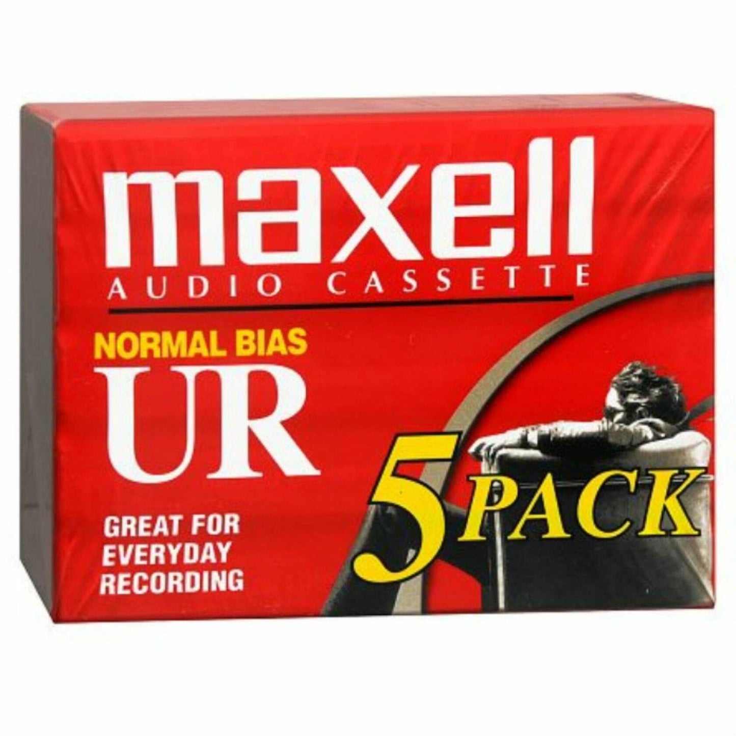 Maxell Audio Cassette Normal Bias UR 120 IEC Type EQ 120us Pack of 5