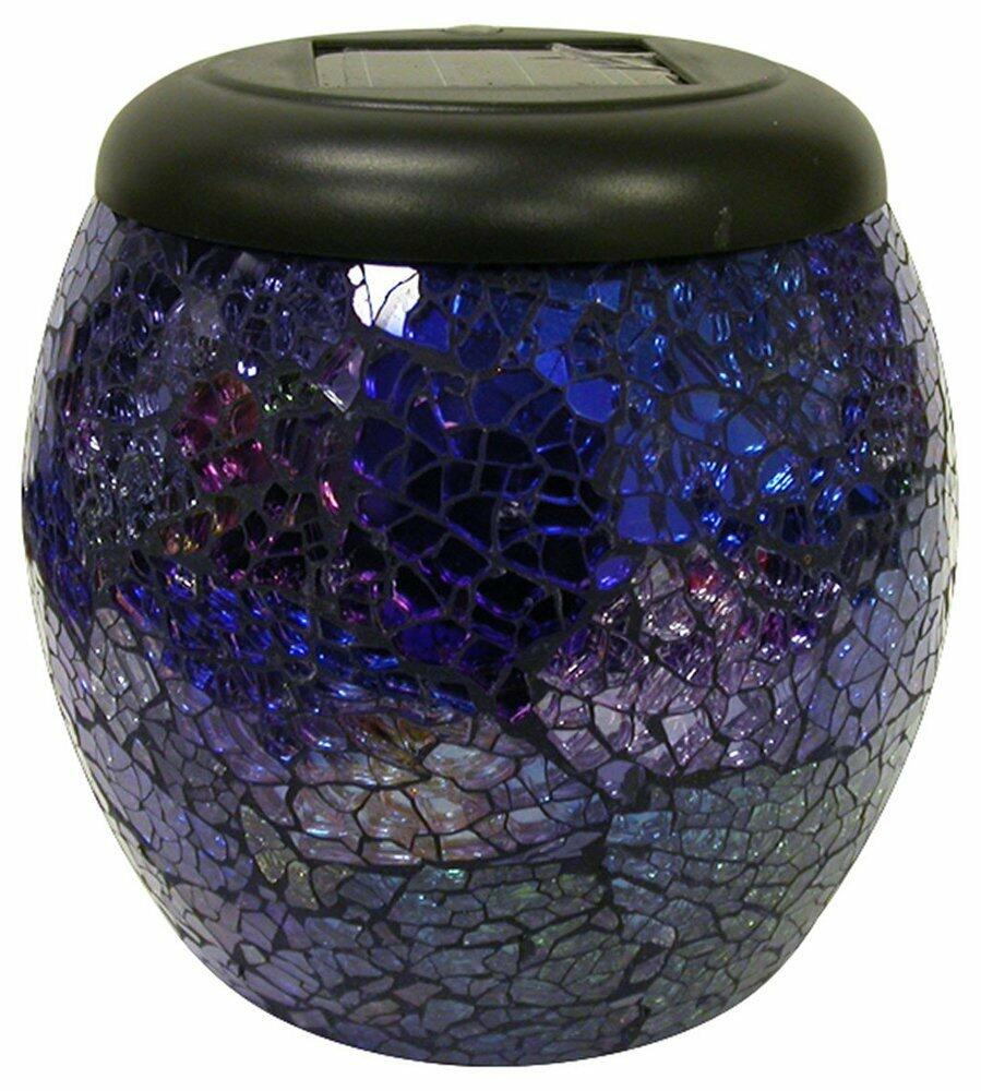 Solaris - Solar Powered LED Mosaic Glass Lantern Light (Assorted Colors)