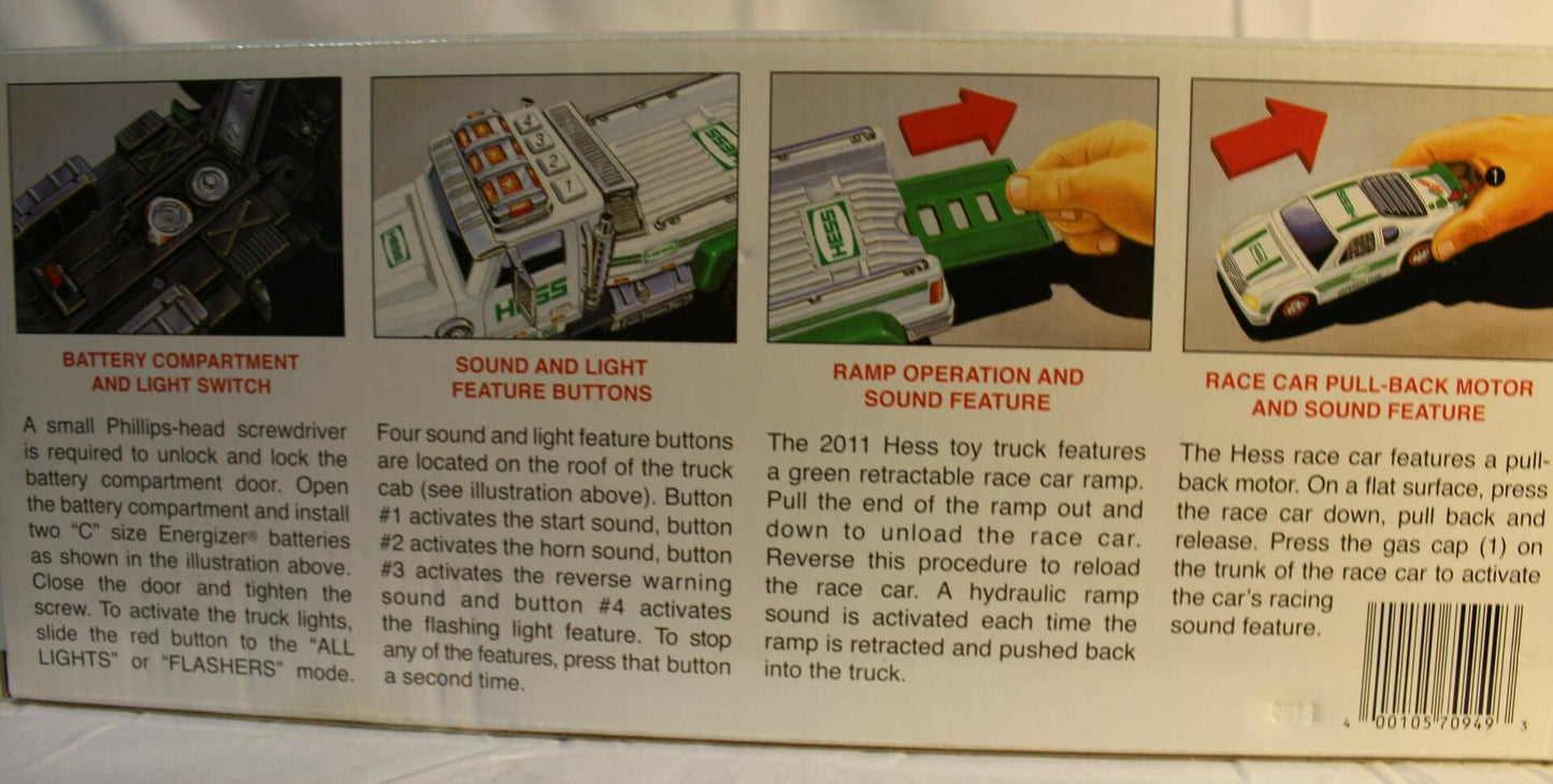 Hess 2011 Toy Truck and Race Car