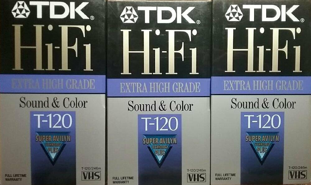 TDK T120HF Hi-Fi VHS tape (120 minutes) 3 PACK