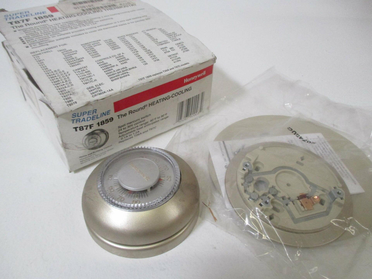 HONEYWELL T87F 1859 HEATING-COOLING THERMOSTATNEW IN A BOX