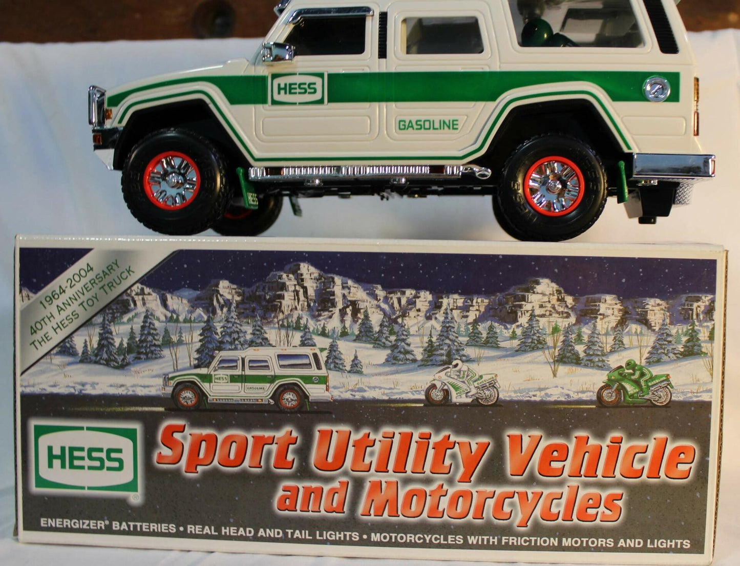 Hess Sport Utility Vehicle and Motorcycles (2004 Hess Toy Truck)