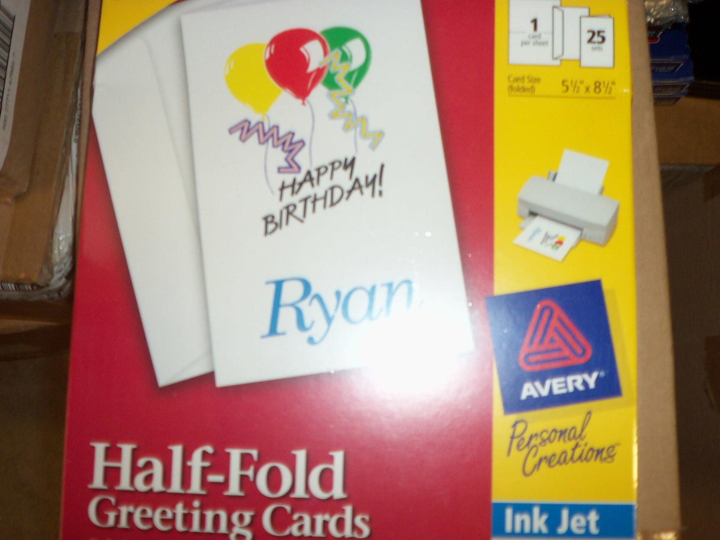 Avery 3297 Half Fold Greeting Cards (25 Cards to the Package)