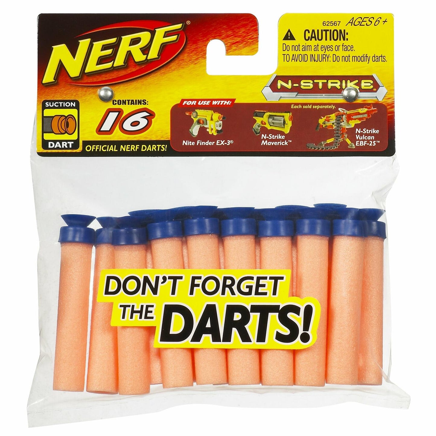 Nerf Suction Darts, 16-Pack