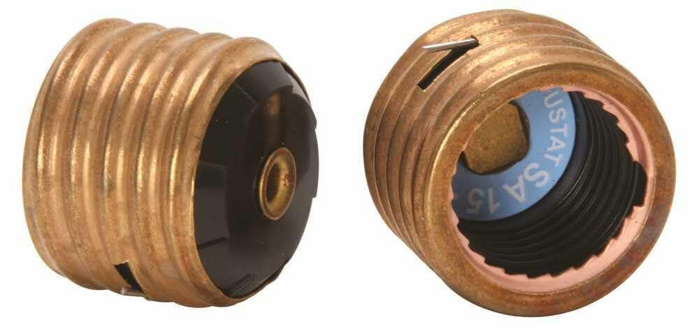 Bussmann SA-15 15 Amp Single Motor Circuit Edison Base Fustat Fuse Adaptor, 4-Pack