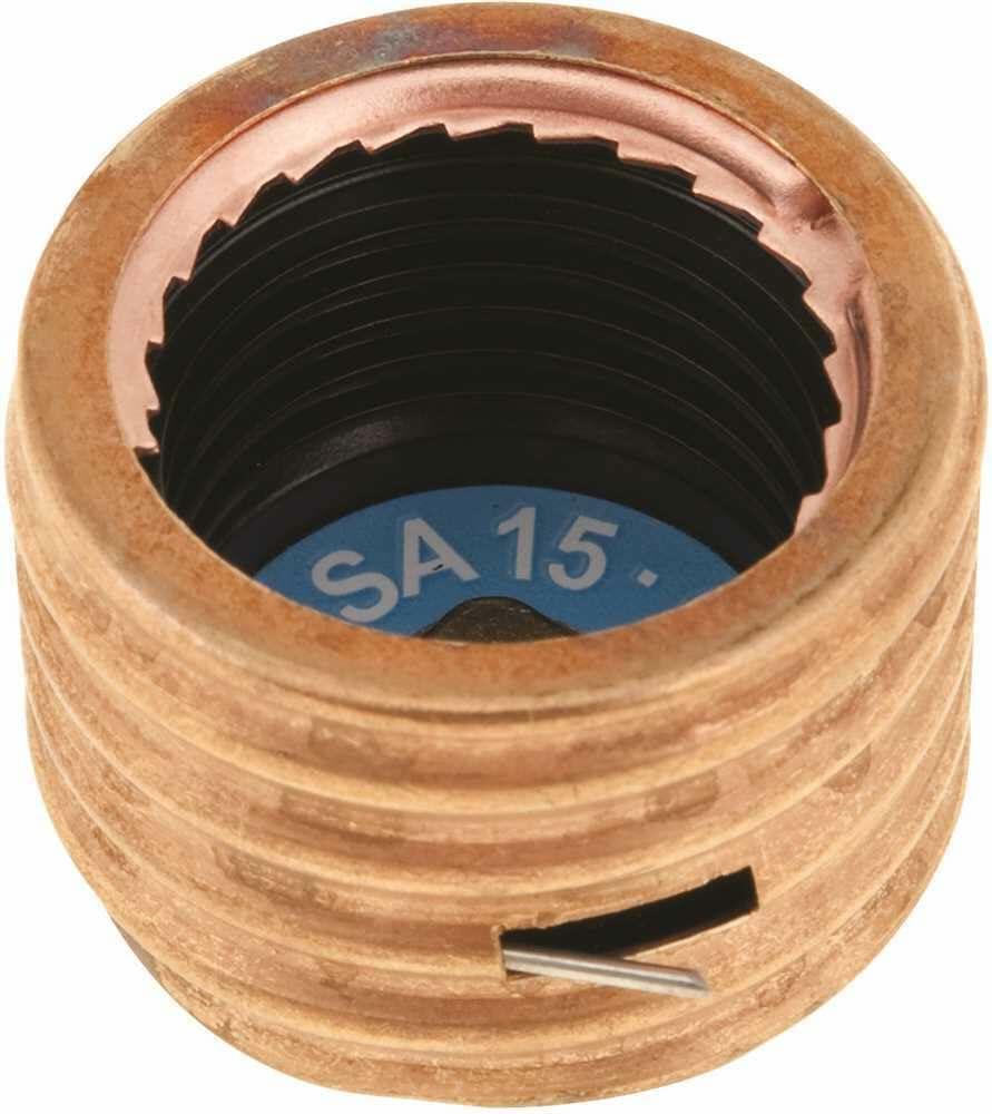 Bussmann SA-15 15 Amp Single Motor Circuit Edison Base Fustat Fuse Adaptor, 4-Pack