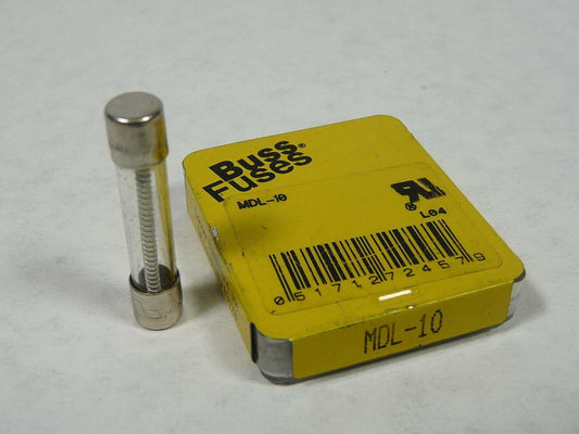 Bussman 1/4 X 1-1/4 TIME DELAY GLASS - 10 AMP MDL-10