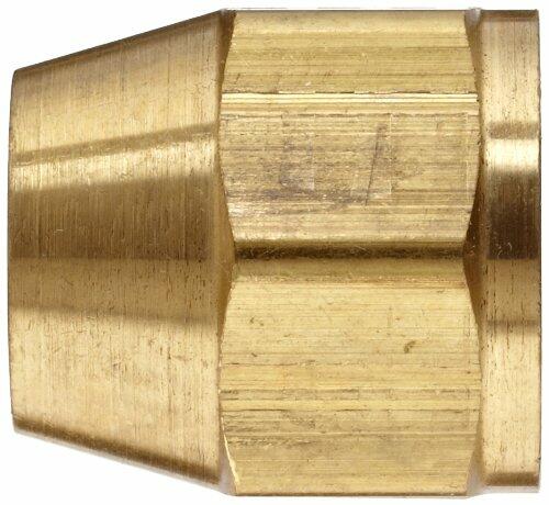 Anderson Metals - 54014-08 Brass Tube Fitting, Short Flare Nut, 1/2" Tube OD