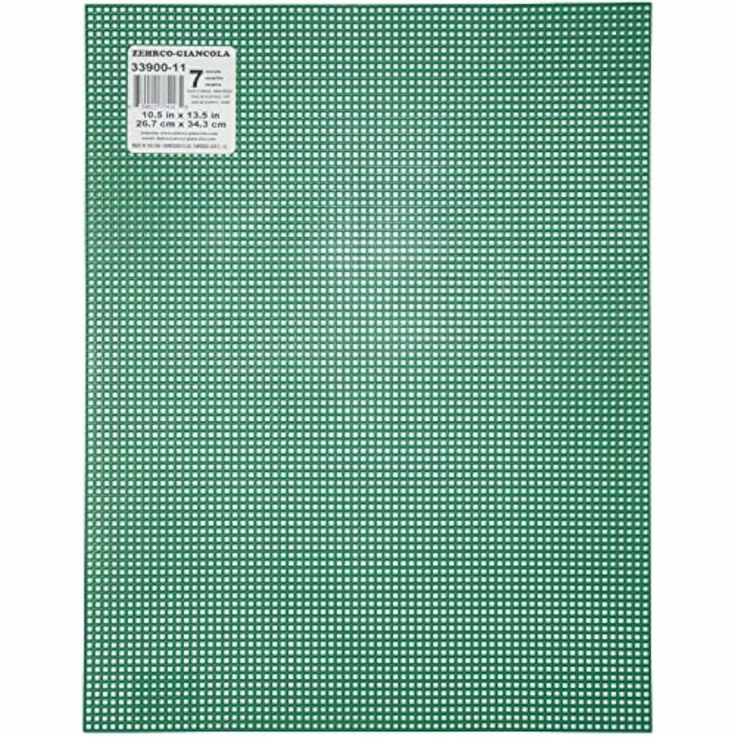 Darice Plastic Canvas, 10 x 13 Inch, 10.5" x 13.5" (1 Piece), Christmas Green