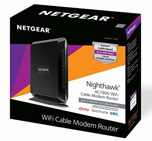 NETGEAR Nighthawk AC1900 WiFi DOCSIS 3.0 Cable Modem Router � (C6900)