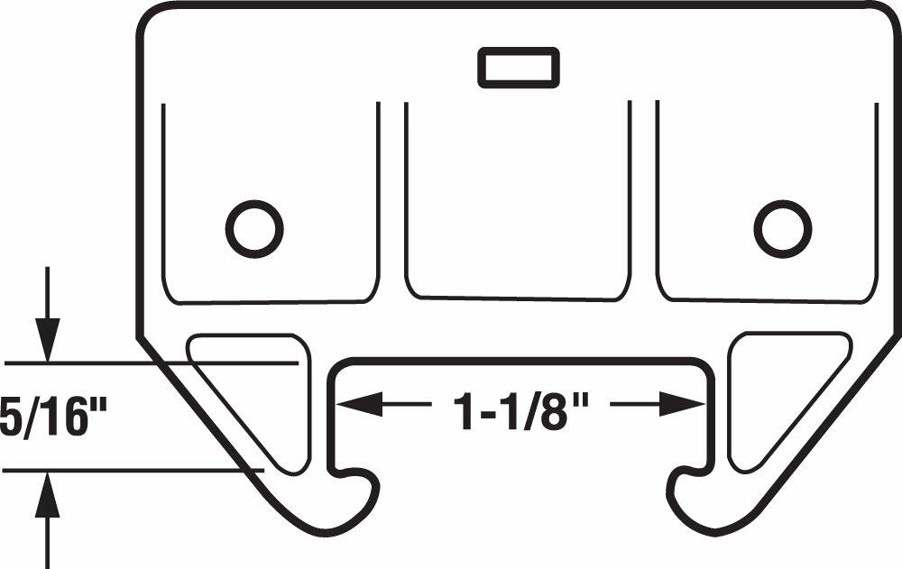 Prime-Line Products R 7085 Drawer Track Guide and Glides,(Pack of 2)