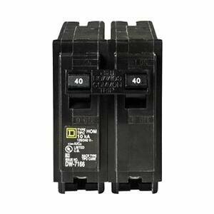 Square D HOM240 Plug-In Mount Standard Miniature Circuit Breaker 2-Pole 40 Amp 120/240 Volt AC Homeline