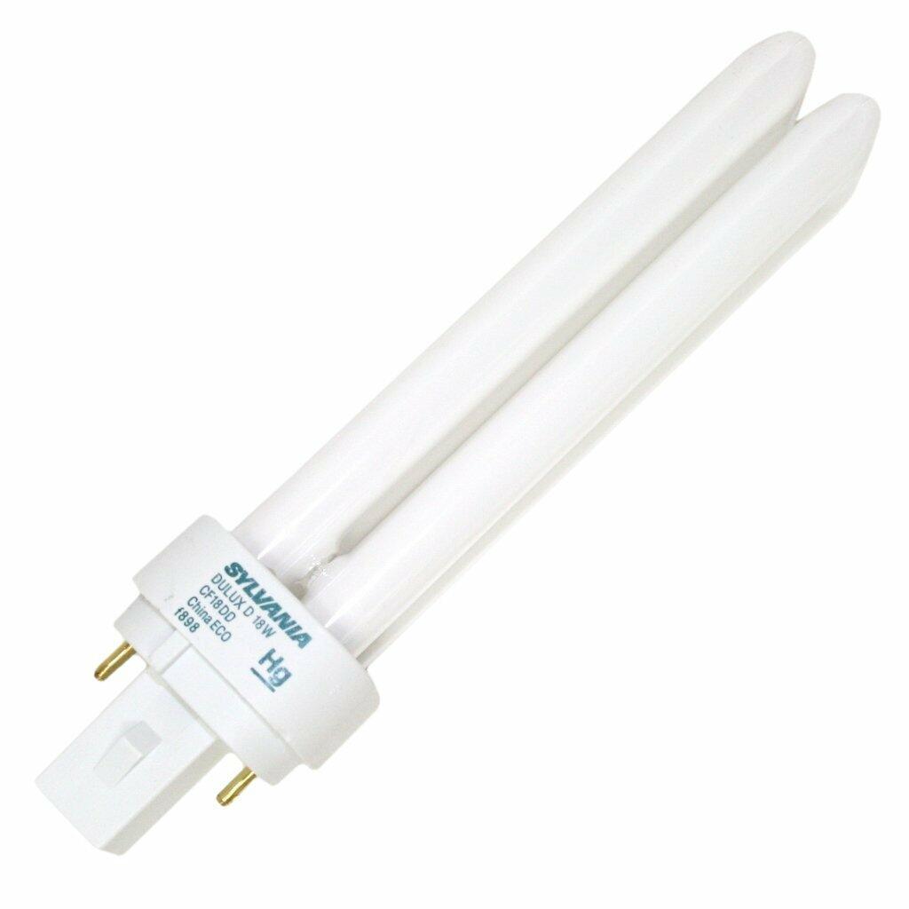 (25 Pack) Sylvania 21111 CF18DD/841/ECO 18-Watt 4100K 2-Pin Double Tube Compact Fluorescent Lamp25