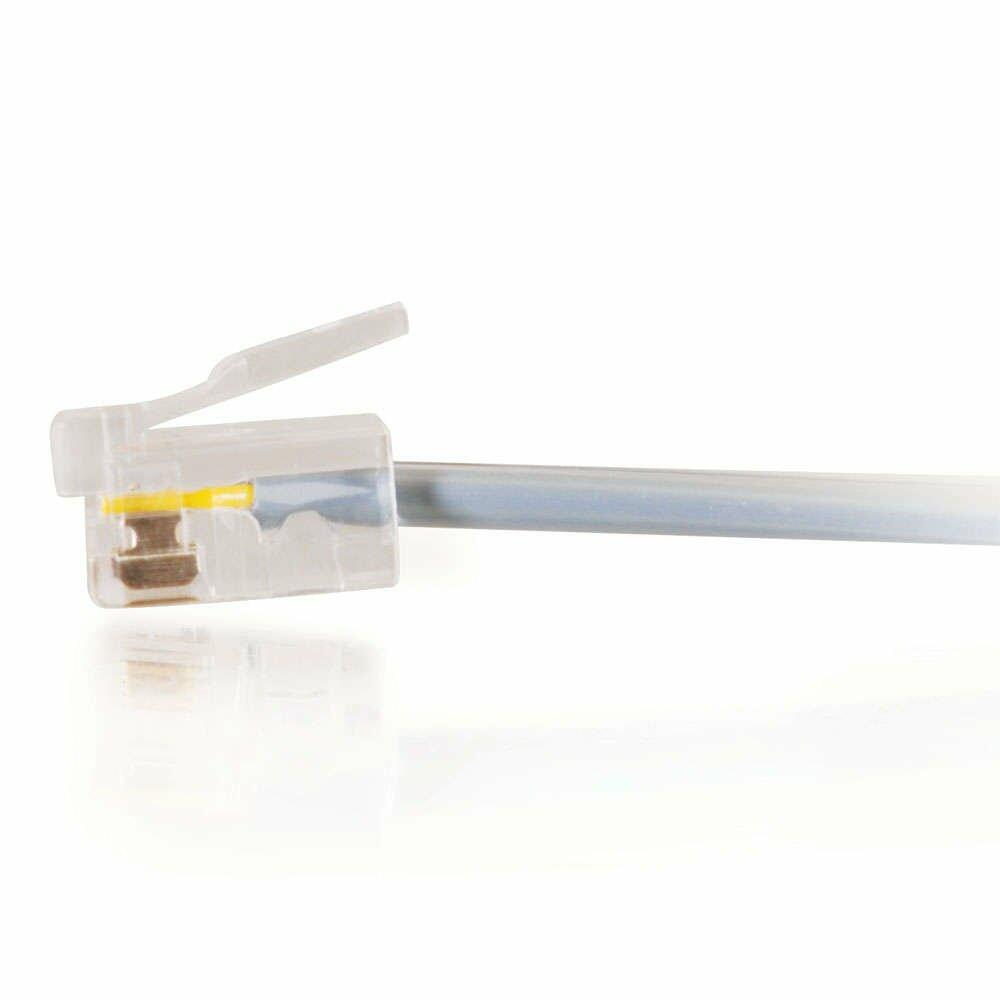 C2G RJ11 Modular Cable Telephone Cable, 7 Feet Long, 02970 Silver