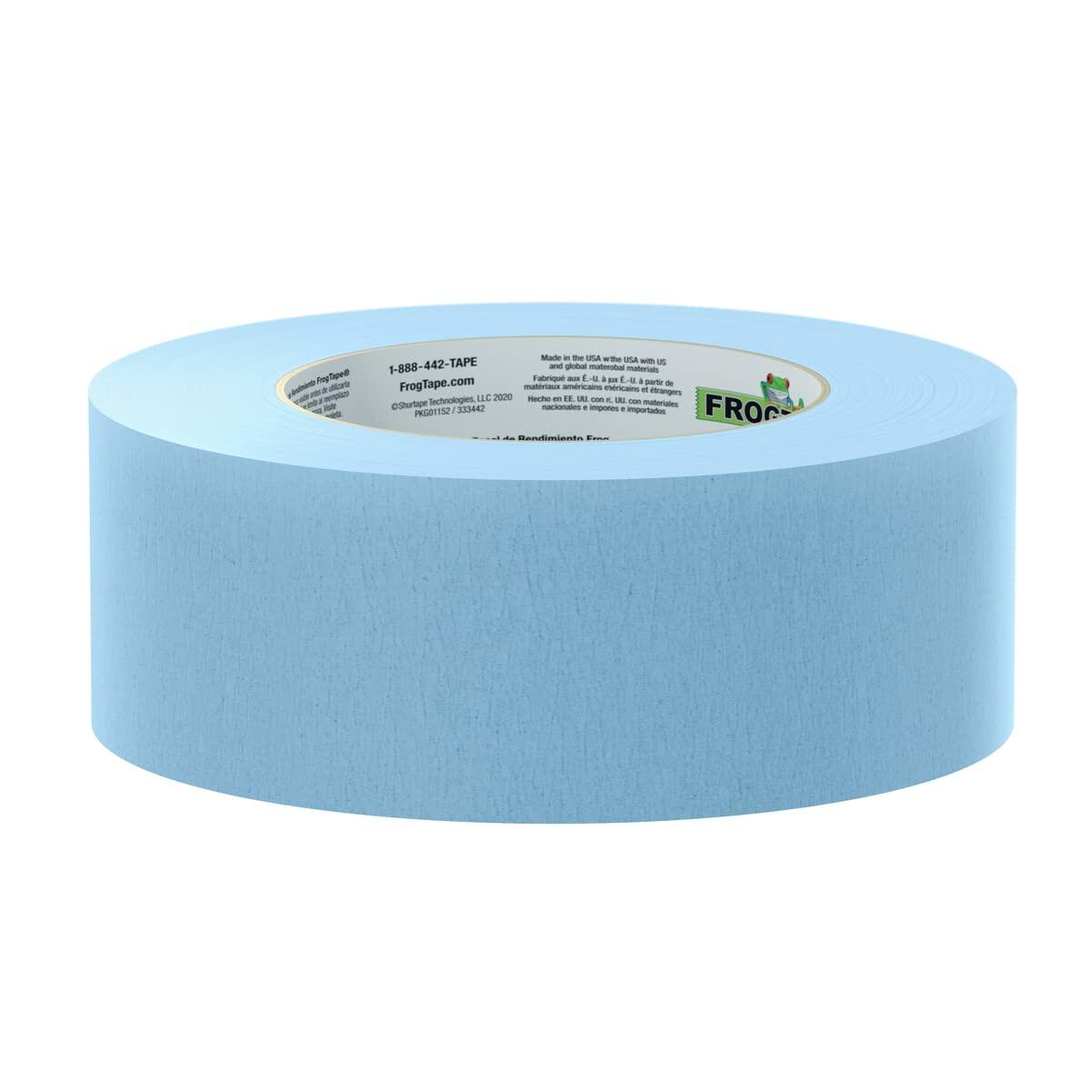 FrogTape 250 Light Blue Moderate Temperature Performance Grade Masking Tape, Medium-High Adhesion, 48mm x 55m, 3 Rolls per Pack