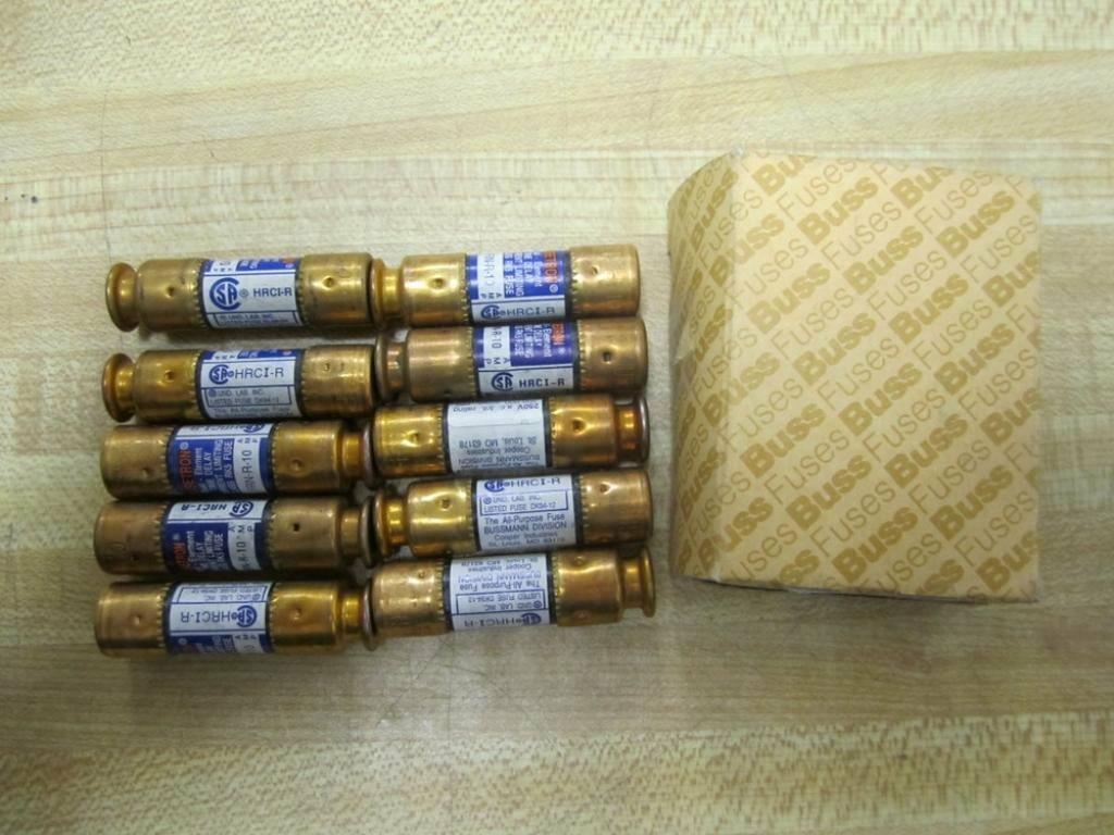 Bussmann FRN-R-10 Fusetron Fuses FRNR10 (Pack of 10)