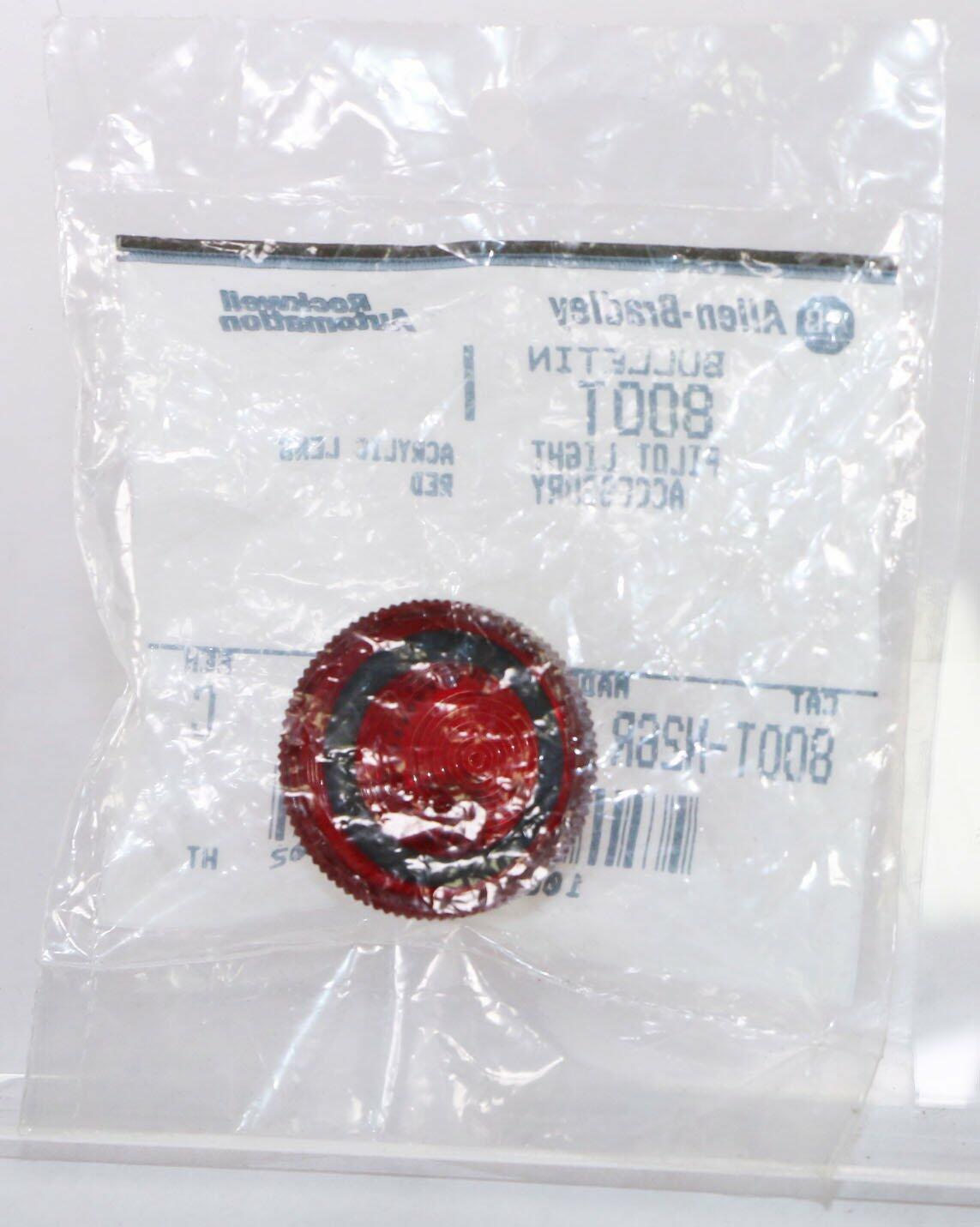 Allen-Bradley 800T-N26R Pilot Light Lens Cap, Red Acrylic