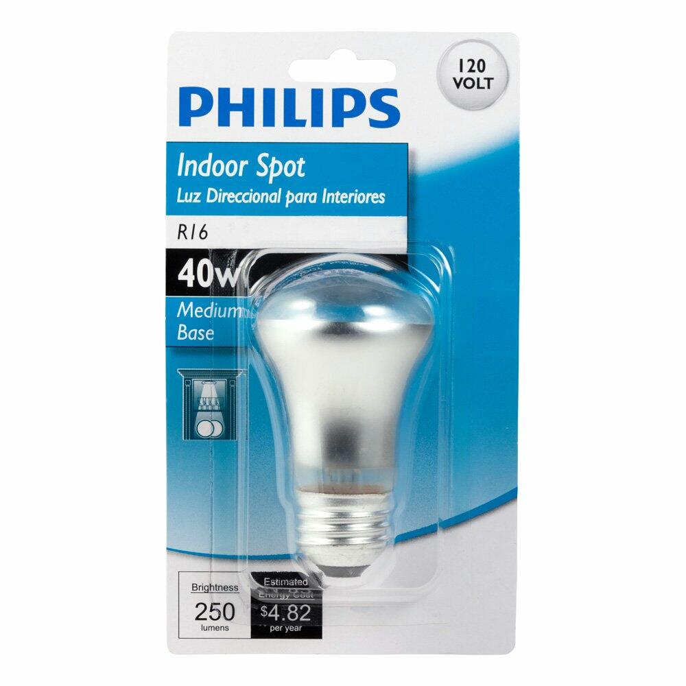 Philips 415406 Indoor Spot Light 40-Watt R16 Light Bulb