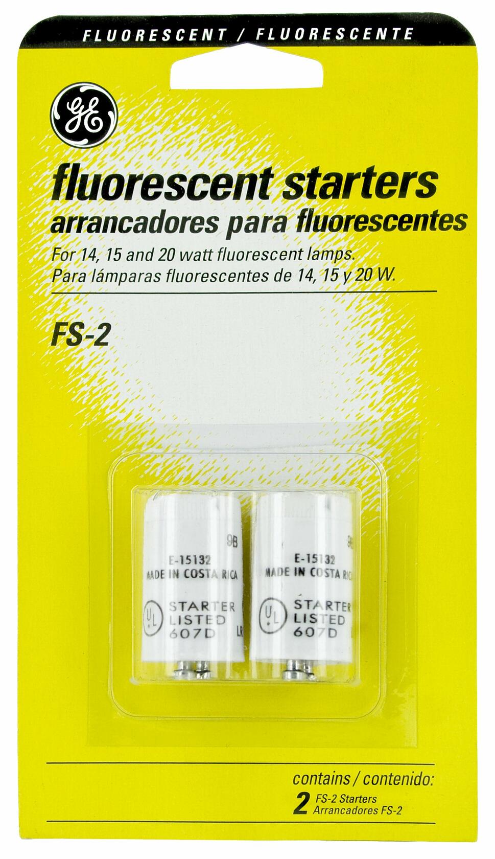 General Electric 80619 Ballast 2 Piece Fluorescent Starters