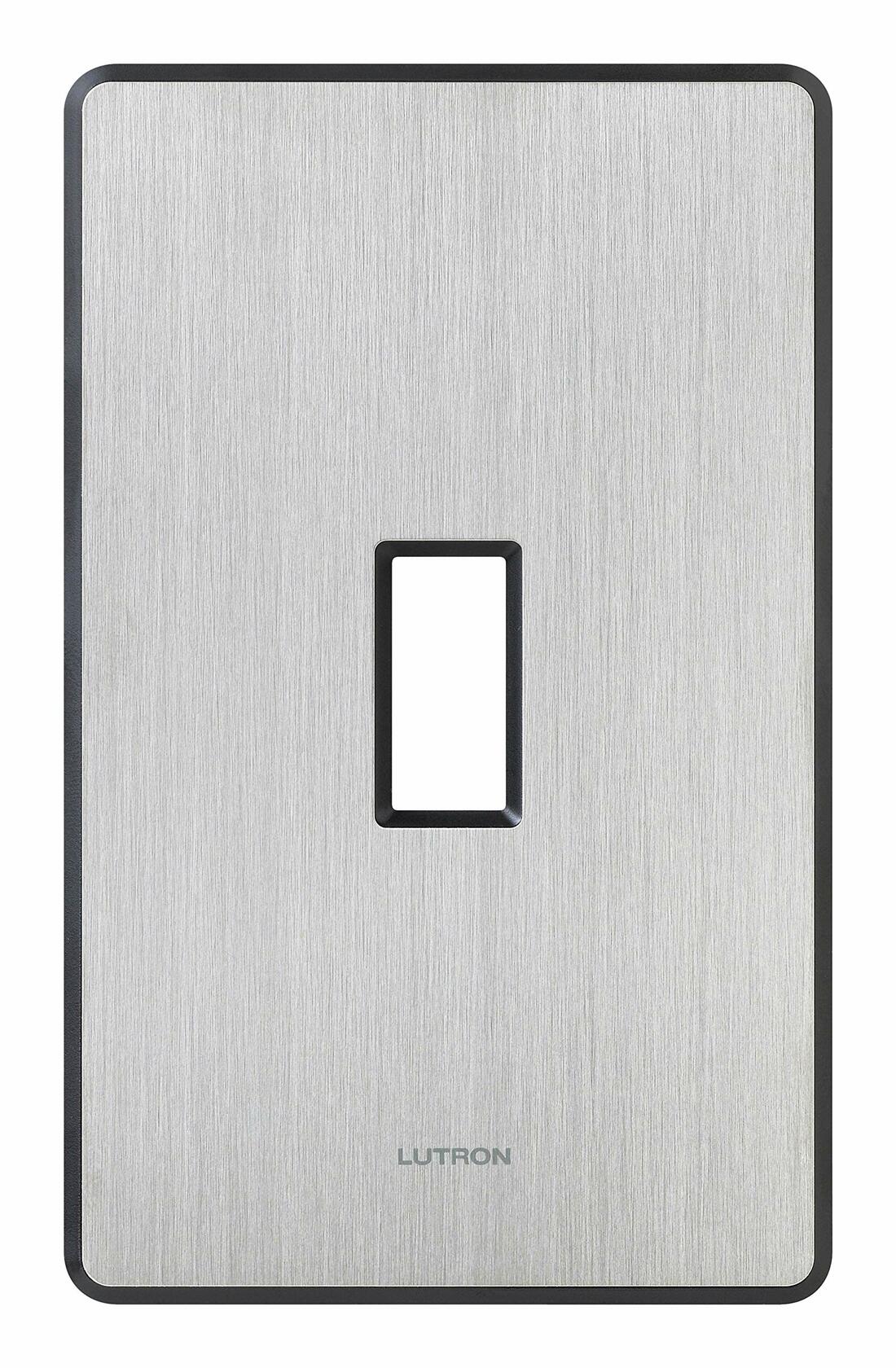Lutron Fassada 1 Gang Wallplate for Toggle-Style Dimmers and Switches, FW-1-SS, Stainless Steel (1-Pack)