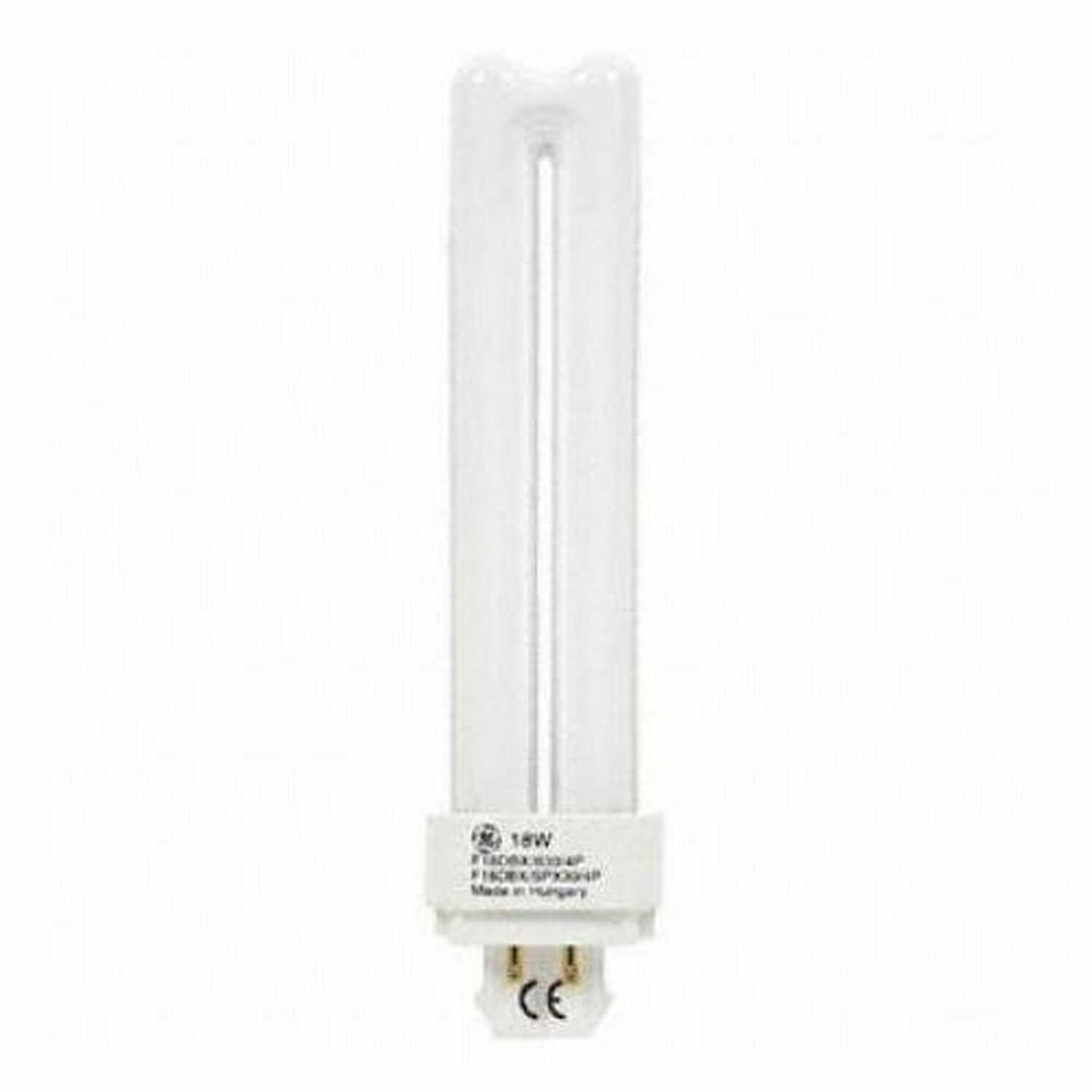 GE CFL Double Biax Light Bulbs, Linear Tube Lights, 18 Watt, G24Q-2 Base (10 Pack)